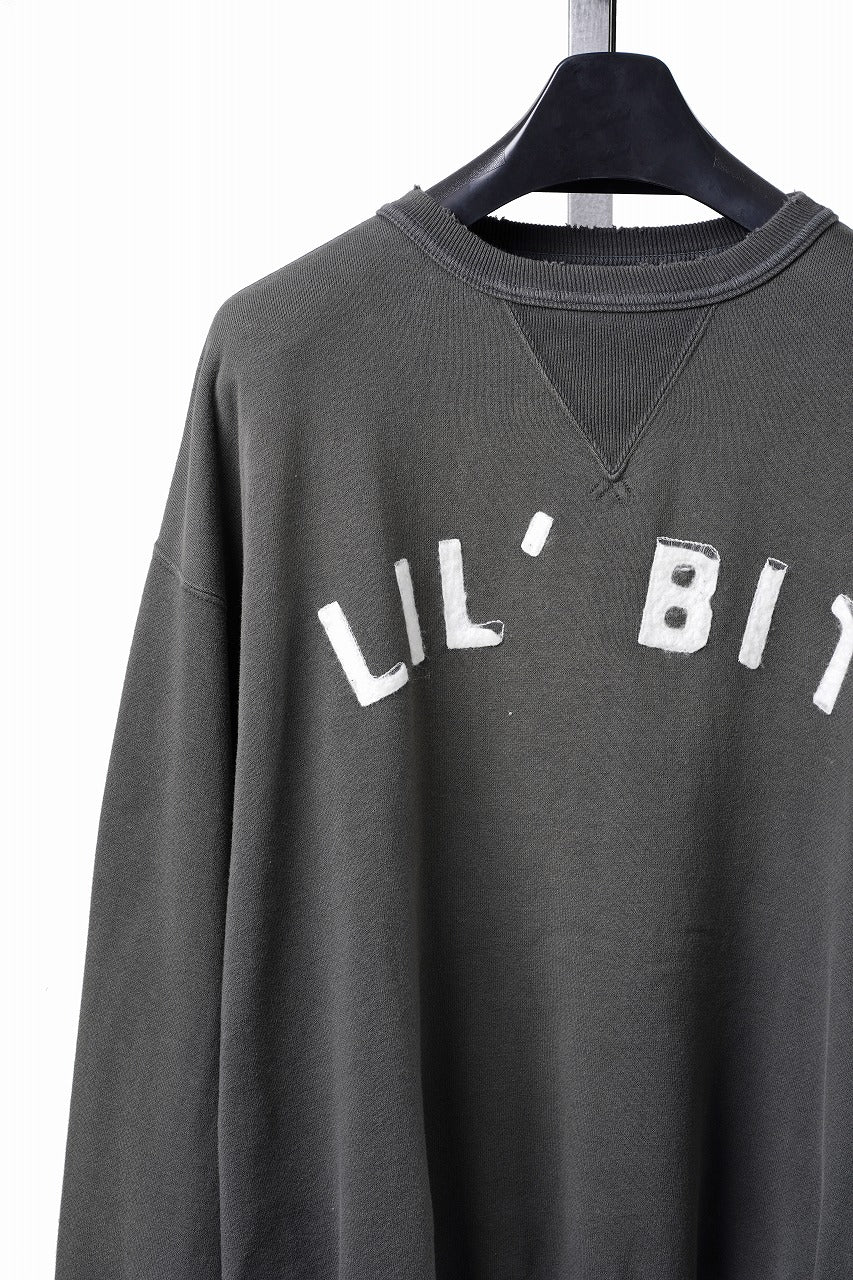 画像をギャラリービューアに読み込む, FULLCOUNT "LIL' BIT" FADING SWEAT SHIRT / ORIGINAL CIRCULAR FLEECE (BLACK)