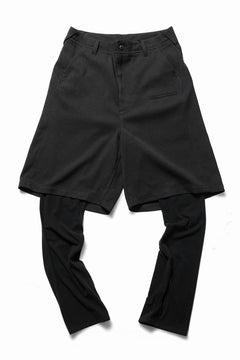 画像をギャラリービューアに読み込む, beauty : beast 6Q LAYERED SAROUEL PANTS (BLACK)