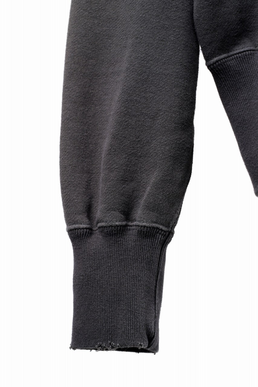 Load image into Gallery viewer, FULLCOUNT FADING SWEAT SHIRT / ORIGINAL CIRCULAR FLEECE (BLACK)