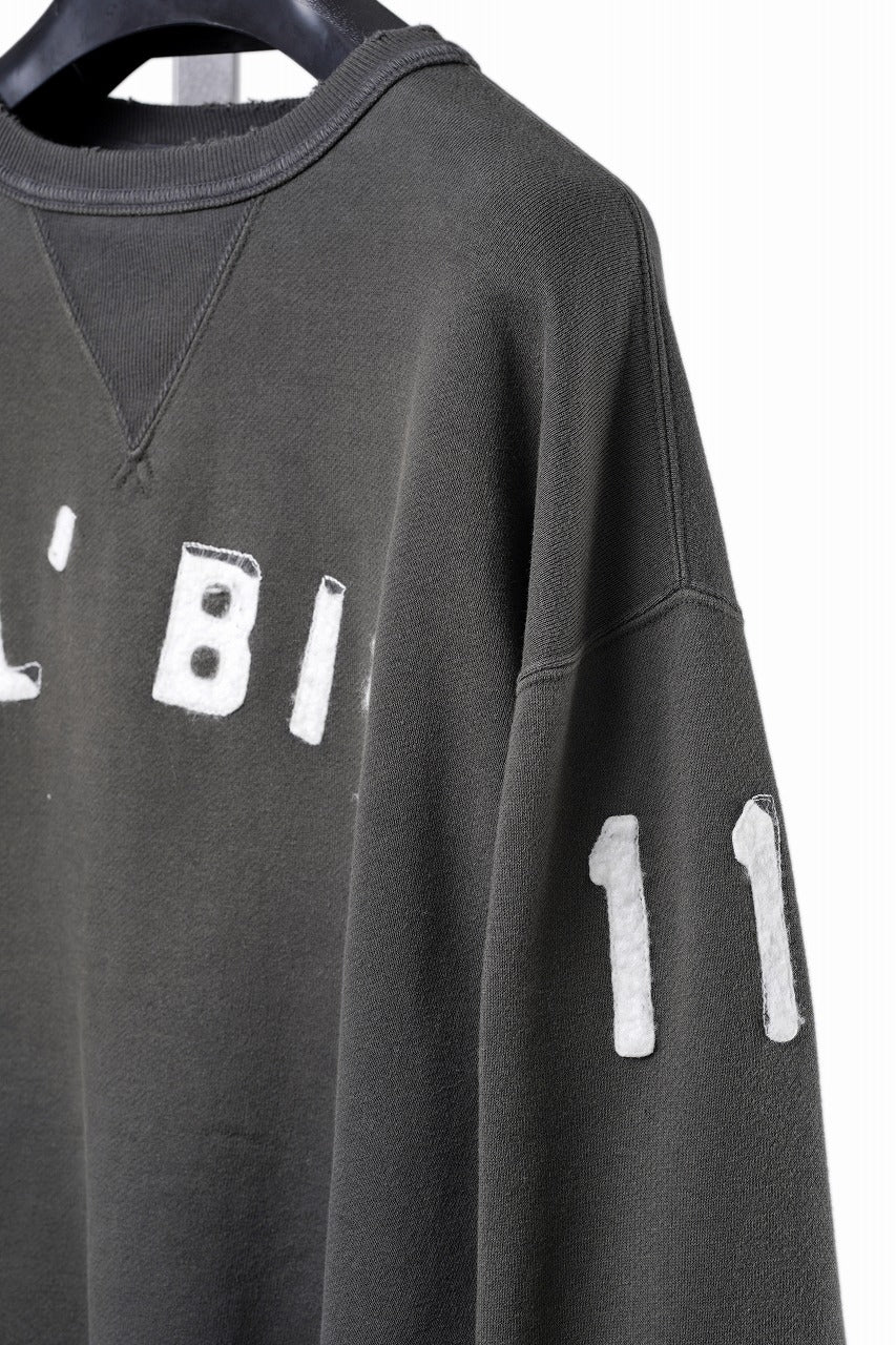 画像をギャラリービューアに読み込む, FULLCOUNT "LIL' BIT" FADING SWEAT SHIRT / ORIGINAL CIRCULAR FLEECE (BLACK)