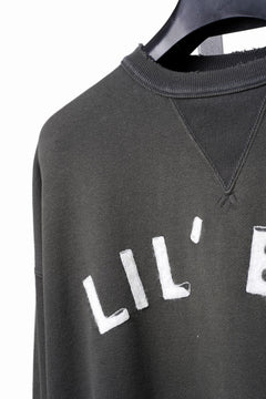 画像をギャラリービューアに読み込む, FULLCOUNT "LIL' BIT" FADING SWEAT SHIRT / ORIGINAL CIRCULAR FLEECE (BLACK)