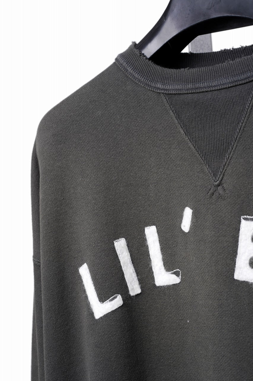 画像をギャラリービューアに読み込む, FULLCOUNT "LIL' BIT" FADING SWEAT SHIRT / ORIGINAL CIRCULAR FLEECE (BLACK)
