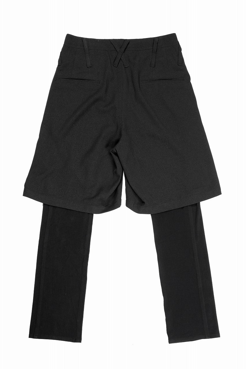 画像をギャラリービューアに読み込む, beauty : beast 6Q LAYERED SAROUEL PANTS (BLACK)