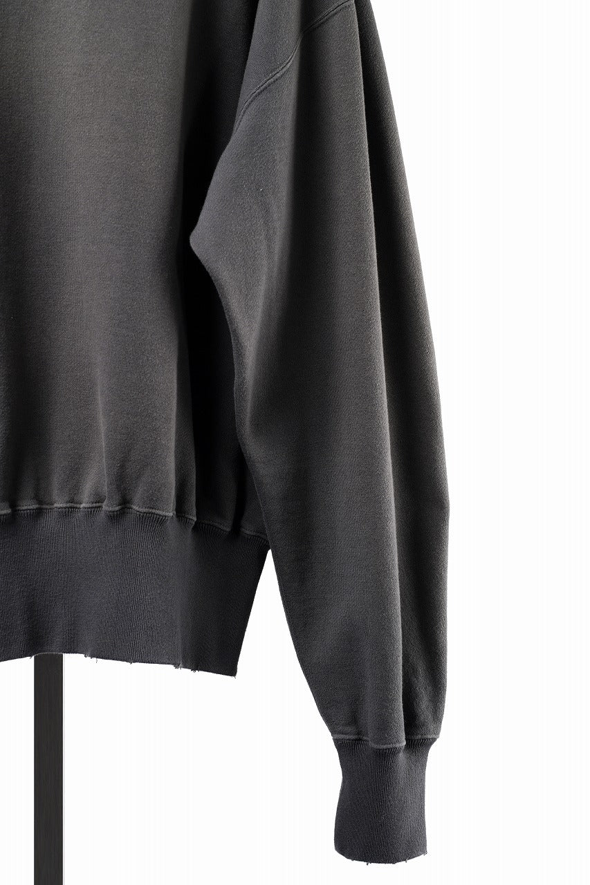 Load image into Gallery viewer, FULLCOUNT FADING SWEAT SHIRT / ORIGINAL CIRCULAR FLEECE (BLACK)