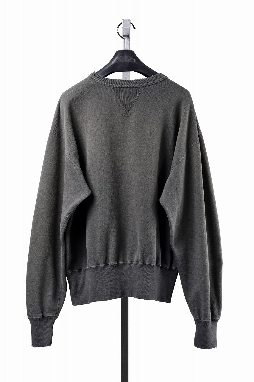 画像をギャラリービューアに読み込む, FULLCOUNT "LIL' BIT" FADING SWEAT SHIRT / ORIGINAL CIRCULAR FLEECE (BLACK)