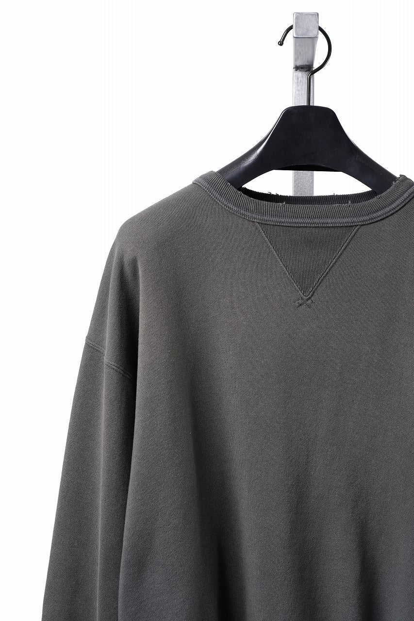 Load image into Gallery viewer, FULLCOUNT FADING SWEAT SHIRT / ORIGINAL CIRCULAR FLEECE (BLACK)