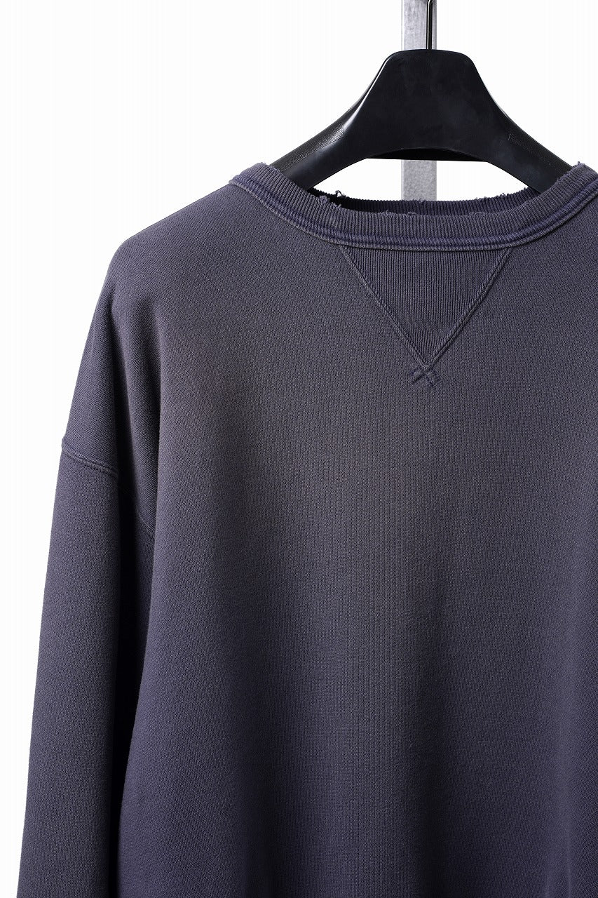 Load image into Gallery viewer, FULLCOUNT FADING SWEAT SHIRT / ORIGINAL CIRCULAR FLEECE (EGG PLANT)
