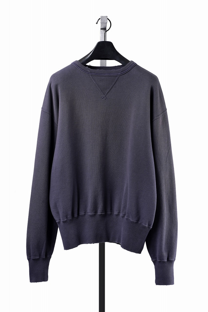 Load image into Gallery viewer, FULLCOUNT FADING SWEAT SHIRT / ORIGINAL CIRCULAR FLEECE (EGG PLANT)