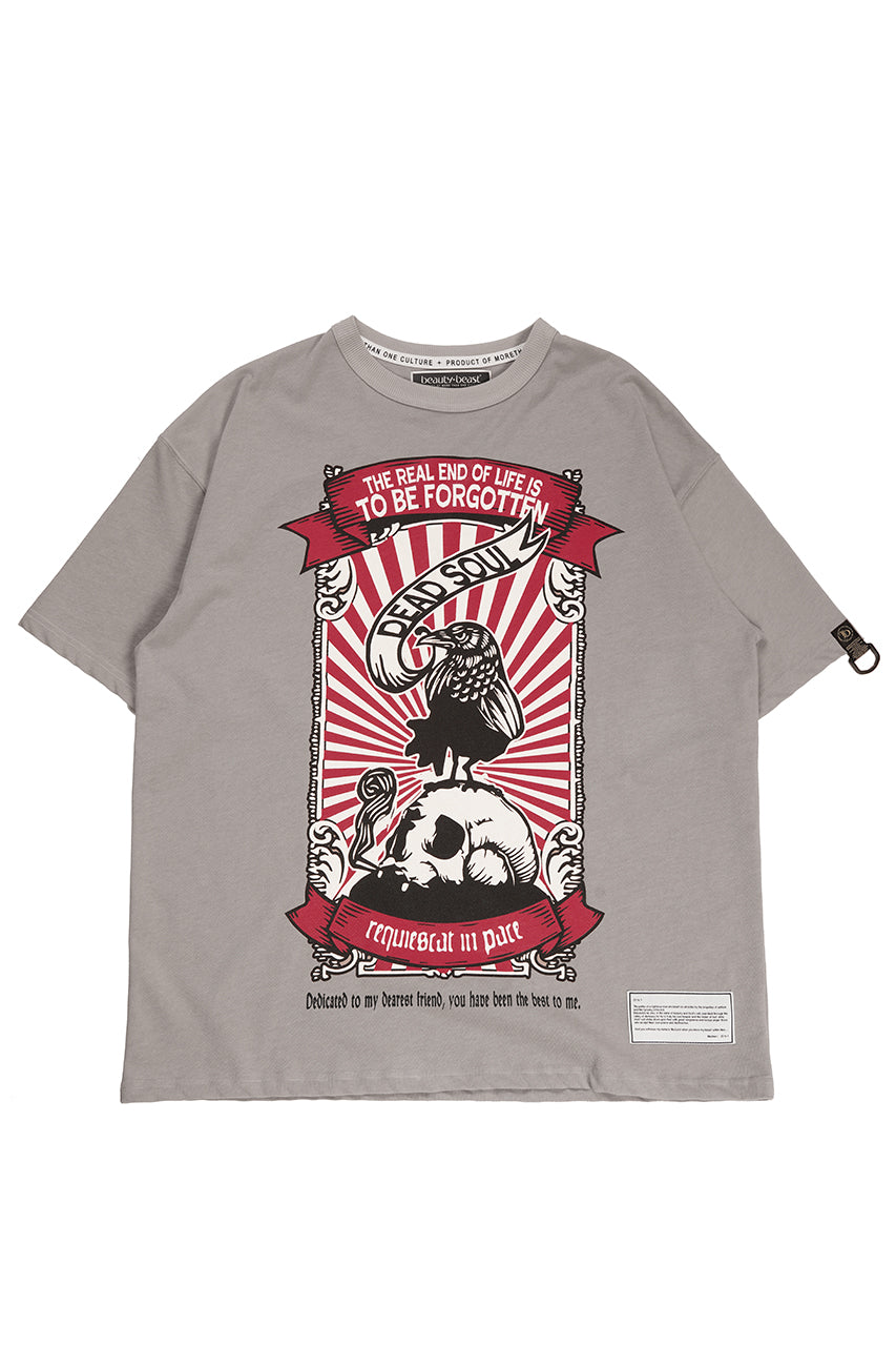 画像をギャラリービューアに読み込む, beauty : beast ESSENTIAL GRAPHIC LINE TEE (REQUIEM / LIGHT MOCHA)
