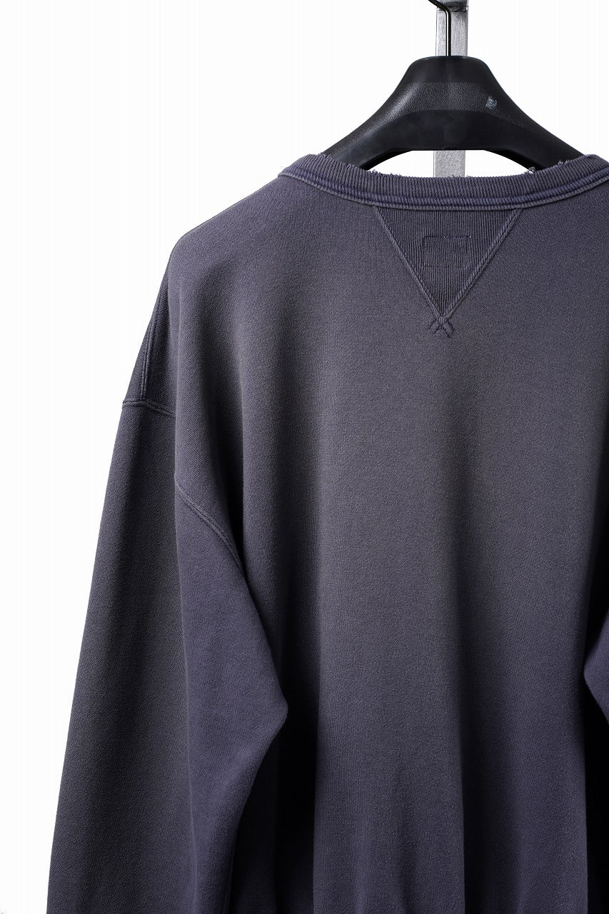 Load image into Gallery viewer, FULLCOUNT FADING SWEAT SHIRT / ORIGINAL CIRCULAR FLEECE (EGG PLANT)