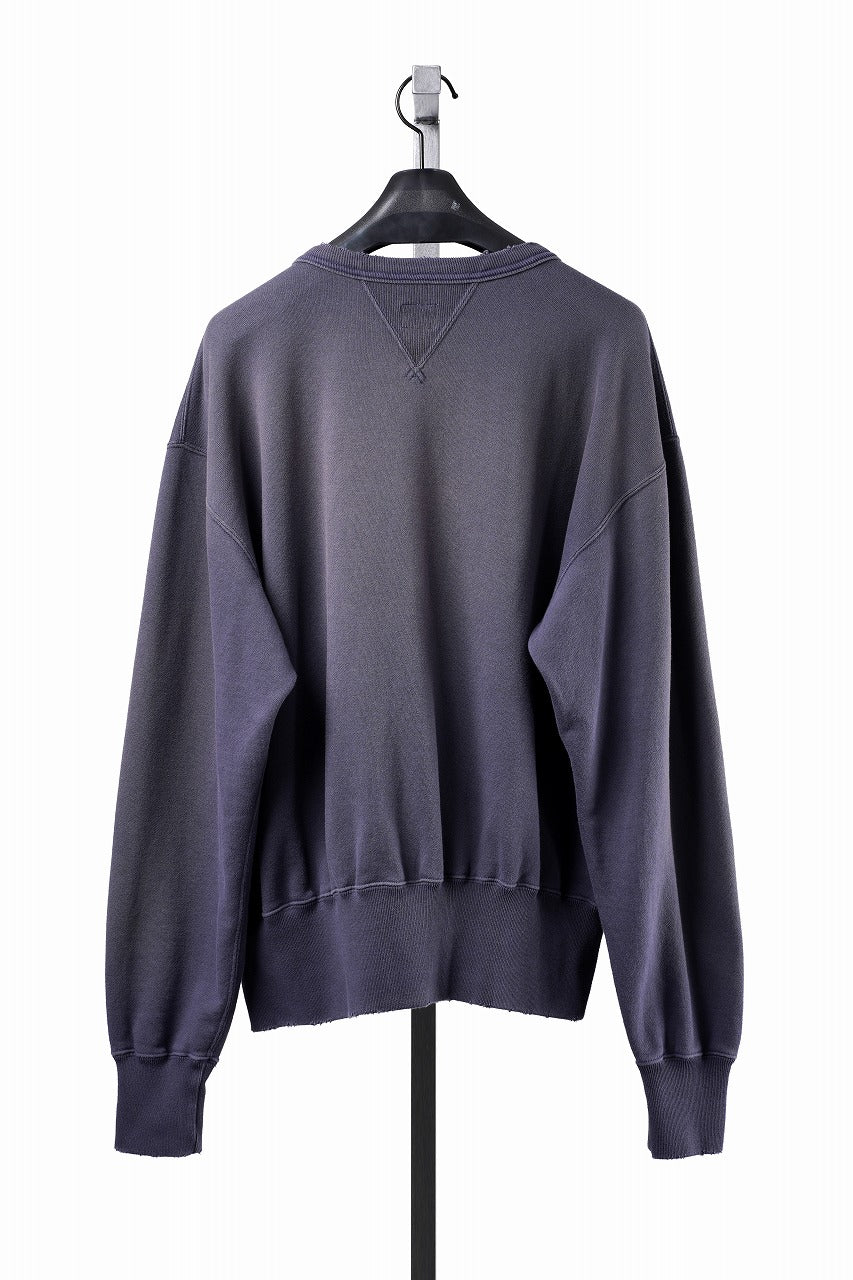 Load image into Gallery viewer, FULLCOUNT "LIL' BIT" FADING SWEAT SHIRT / ORIGINAL CIRCULAR FLEECE (EGG PLANT)