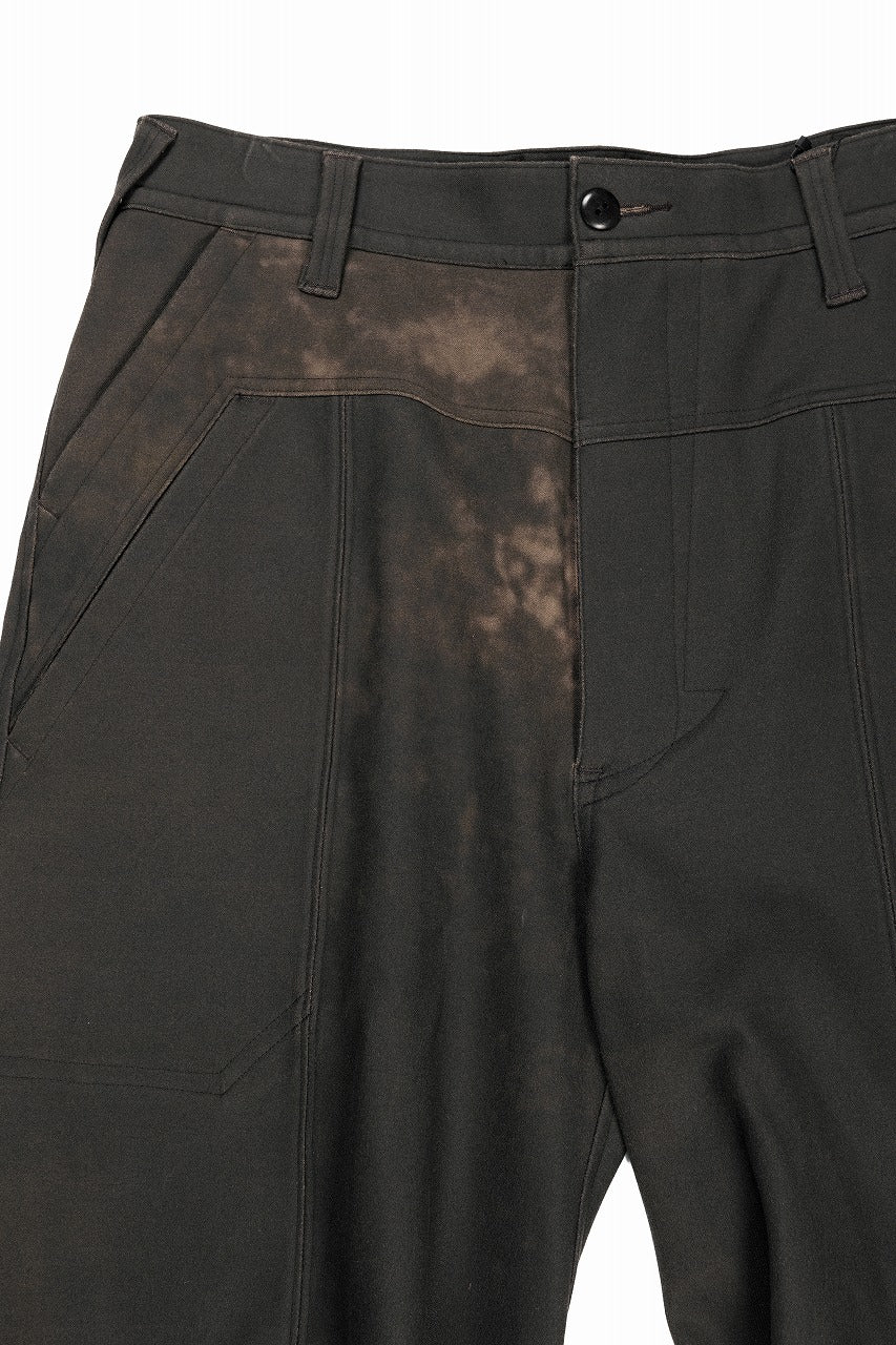 画像をギャラリービューアに読み込む, beauty : beast CROISSANT FLARE DOUBLE POCKET PANTS / PIGMENT PRINT VERSION (BROWN)