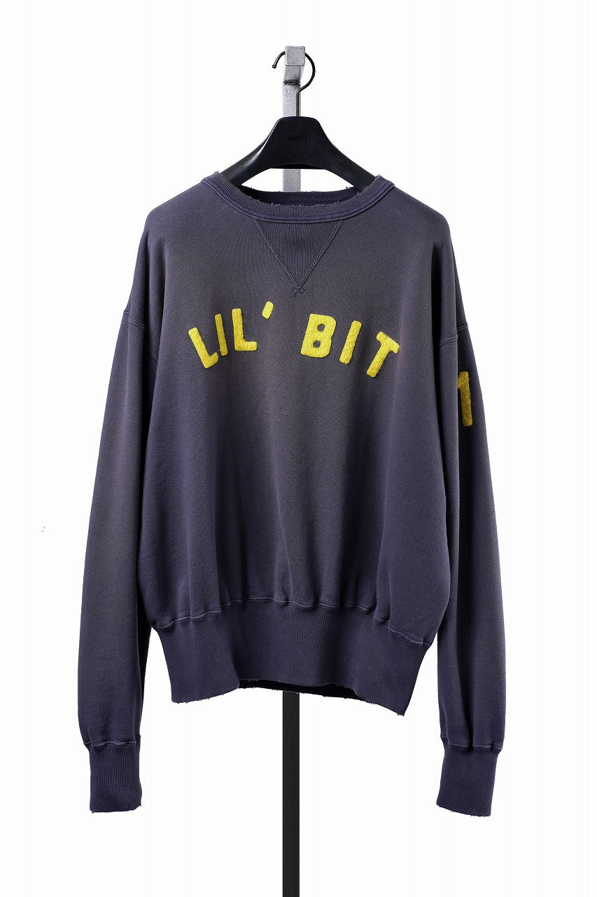 Load image into Gallery viewer, FULLCOUNT "LIL' BIT" FADING SWEAT SHIRT / ORIGINAL CIRCULAR FLEECE (EGG PLANT)
