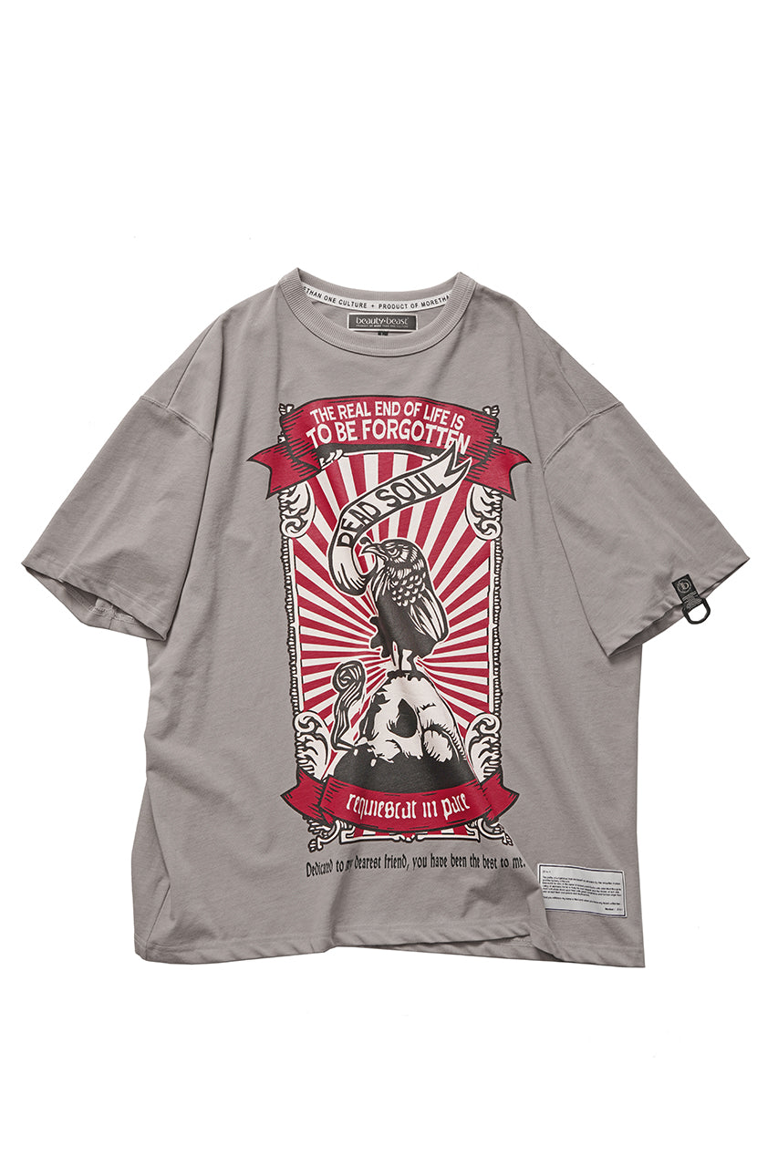画像をギャラリービューアに読み込む, beauty : beast ESSENTIAL GRAPHIC LINE TEE (REQUIEM / LIGHT MOCHA)