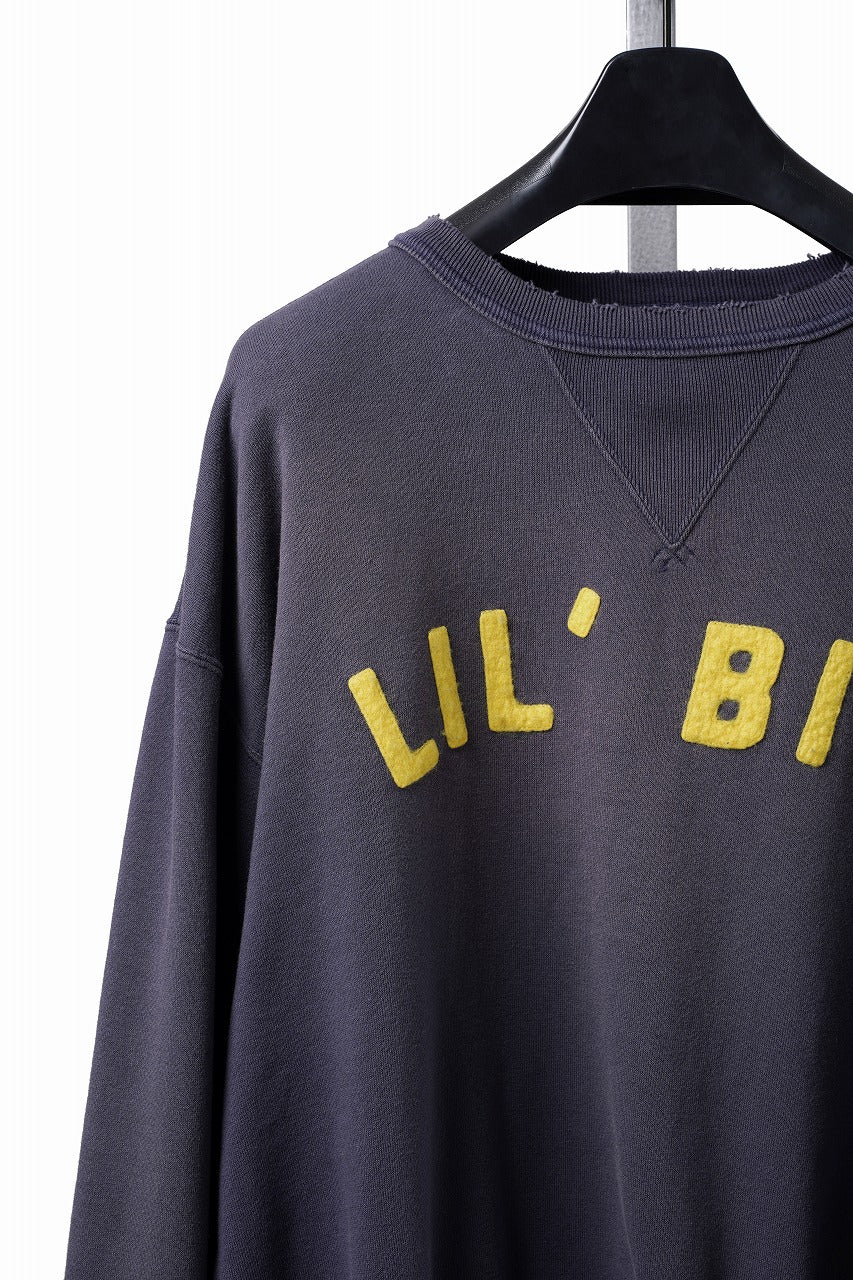 Load image into Gallery viewer, FULLCOUNT "LIL' BIT" FADING SWEAT SHIRT / ORIGINAL CIRCULAR FLEECE (EGG PLANT)