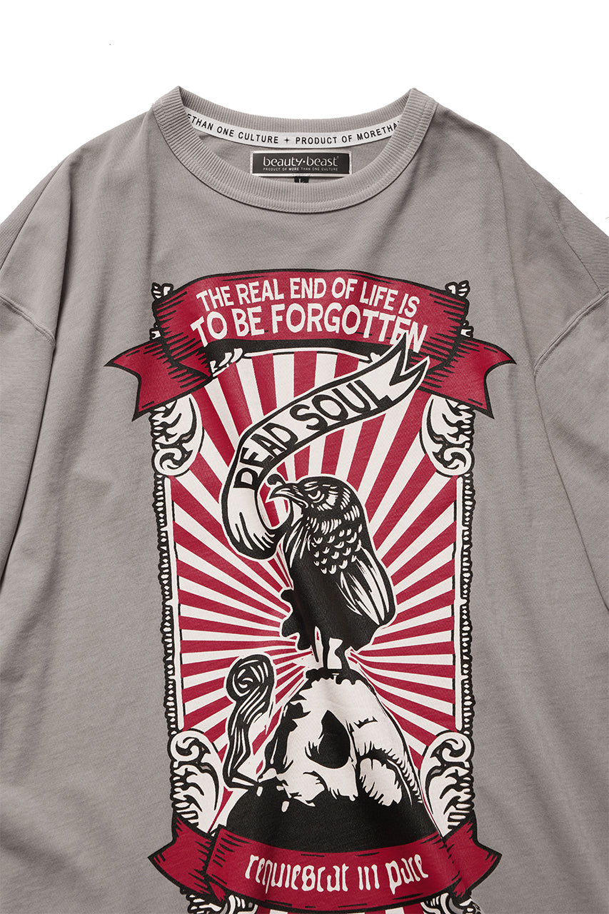 beauty : beast ESSENTIAL GRAPHIC LINE TEE (REQUIEM / LIGHT MOCHA)