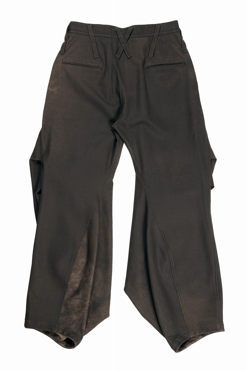画像をギャラリービューアに読み込む, beauty : beast CROISSANT FLARE DOUBLE POCKET PANTS / PIGMENT PRINT VERSION (BROWN)