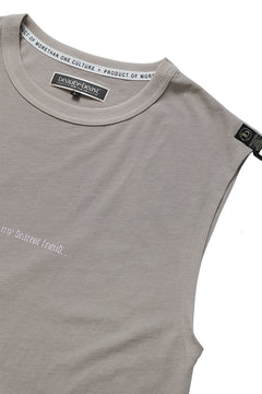 画像をギャラリービューアに読み込む, beauty : beast ESSENTIAL GRAPHIC LINE SLEEVELESS TEE (PRAYER / LIGHT MOCHA)