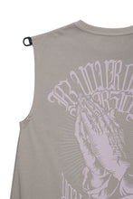 画像をギャラリービューアに読み込む, beauty : beast ESSENTIAL GRAPHIC LINE SLEEVELESS TEE (PRAYER / LIGHT MOCHA)