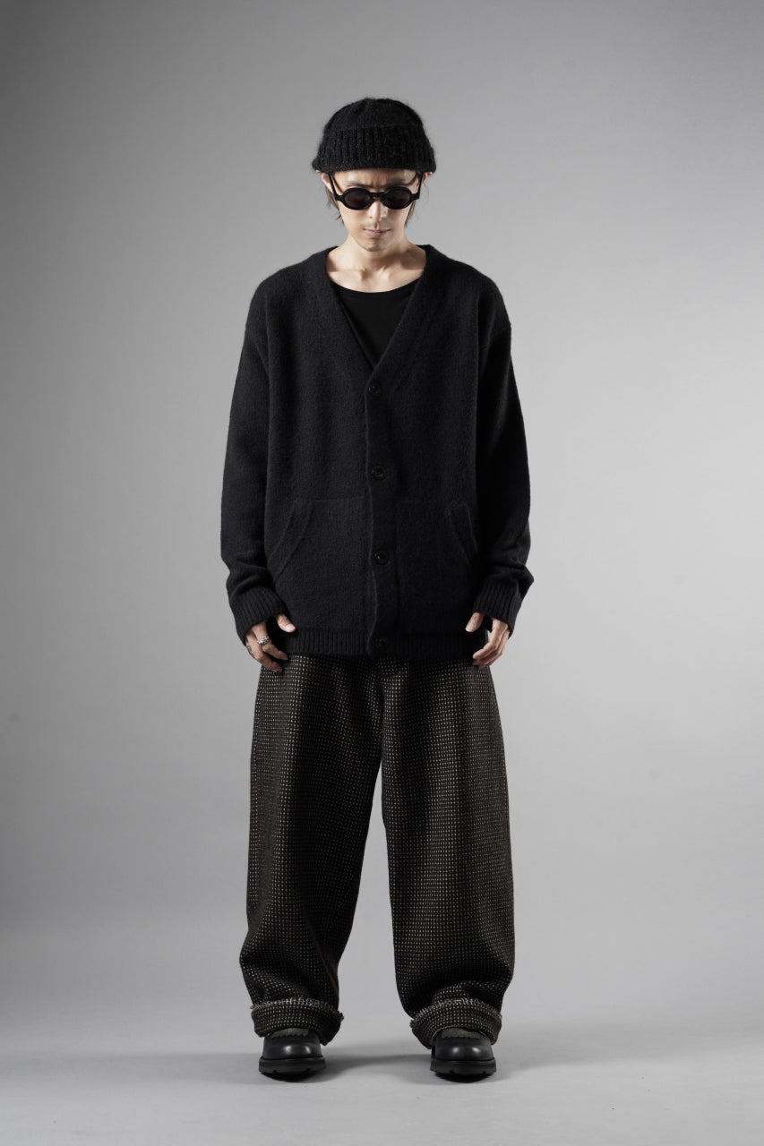画像をギャラリービューアに読み込む, Ten c CARDIGAN / BRUSHED STRETCH WOOL (NERO)