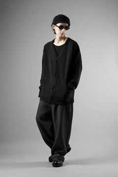 画像をギャラリービューアに読み込む, Ten c CARDIGAN / BRUSHED STRETCH WOOL (NERO)