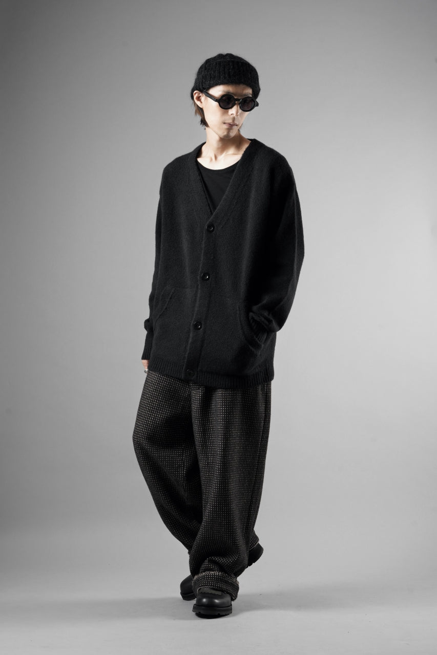 画像をギャラリービューアに読み込む, Ten c CARDIGAN / BRUSHED STRETCH WOOL (NERO)