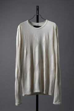 画像をギャラリービューアに読み込む, A.F ARTEFACT DEFORMED STRIPE PATTERN LONG SLEEVE TOPS (CREAM)