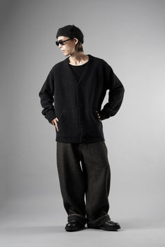 画像をギャラリービューアに読み込む, Ten c CARDIGAN / BRUSHED STRETCH WOOL (NERO)