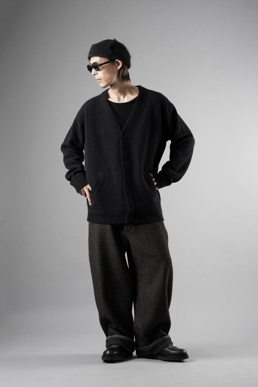 画像をギャラリービューアに読み込む, Ten c CARDIGAN / BRUSHED STRETCH WOOL (NERO)