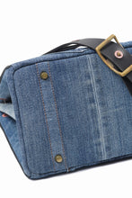 Load image into Gallery viewer, ierib exclusive 2Way Bark Bag 30 / Vintage Denim + Horse Leather (INDIGO x BLACK #A)