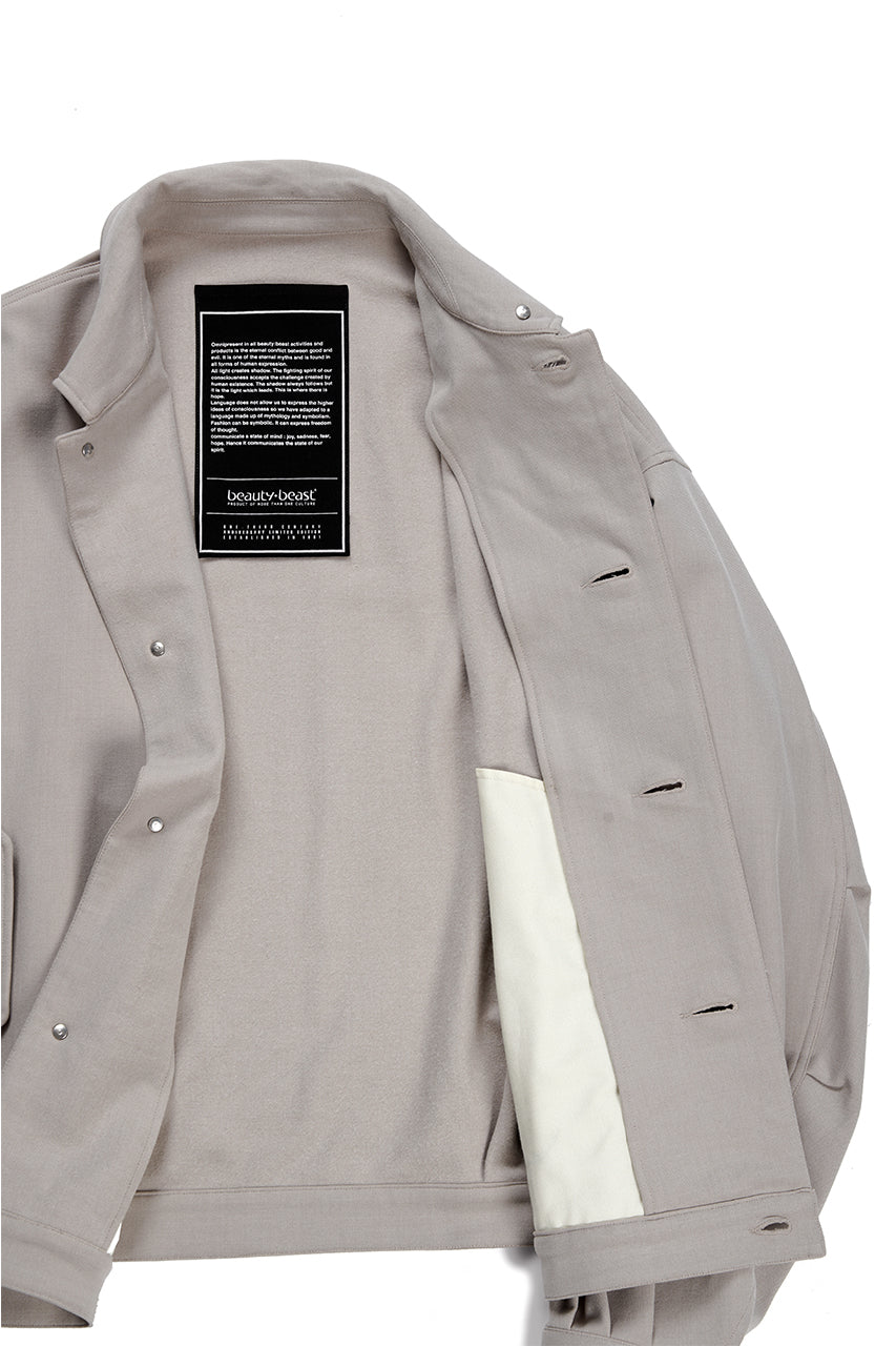 画像をギャラリービューアに読み込む, beauty : beast LAPEL COLLAR SHIRTS JACKET (BEIGE)