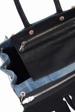 Load image into Gallery viewer, ierib exclusive 2Way Bark Bag 30 / Vintage Denim + Horse Leather (INDIGO x BLACK #B)