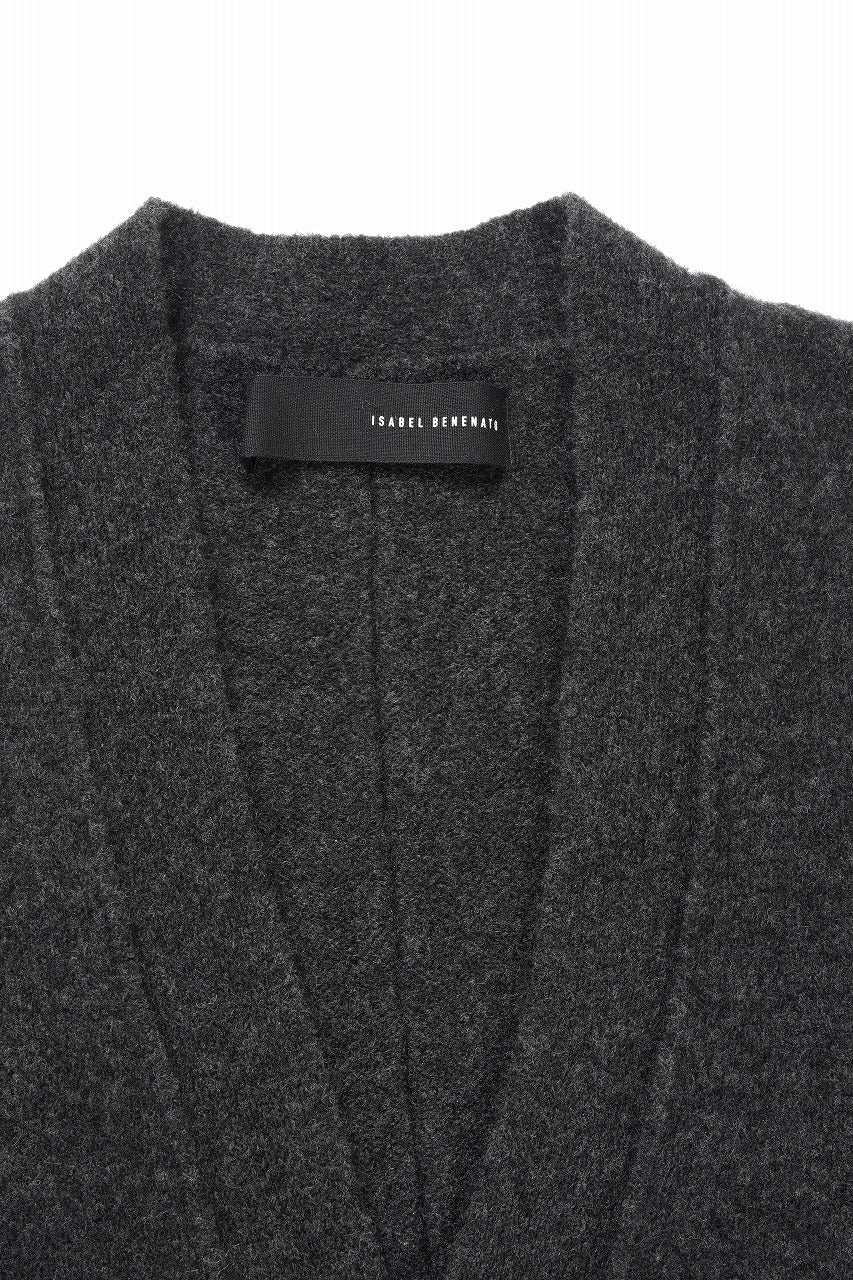Load image into Gallery viewer, ISABEL BENENATO Yak Long Cardigan (GRAPHITE)