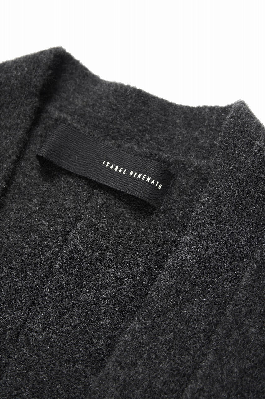 Load image into Gallery viewer, ISABEL BENENATO Yak Long Cardigan (GRAPHITE)