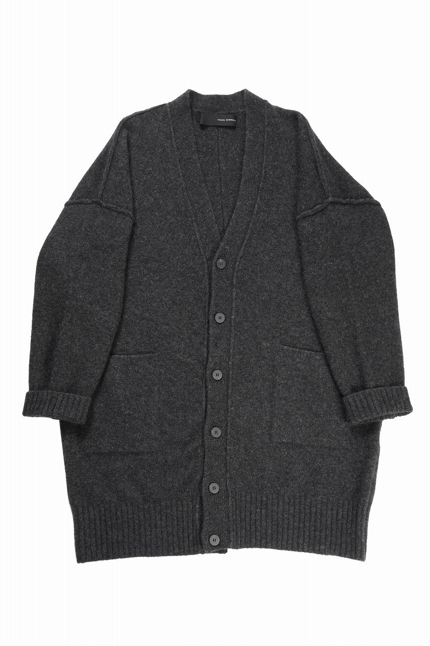 ISABEL BENENATO Yak Long Cardigan (GRAPHITE)