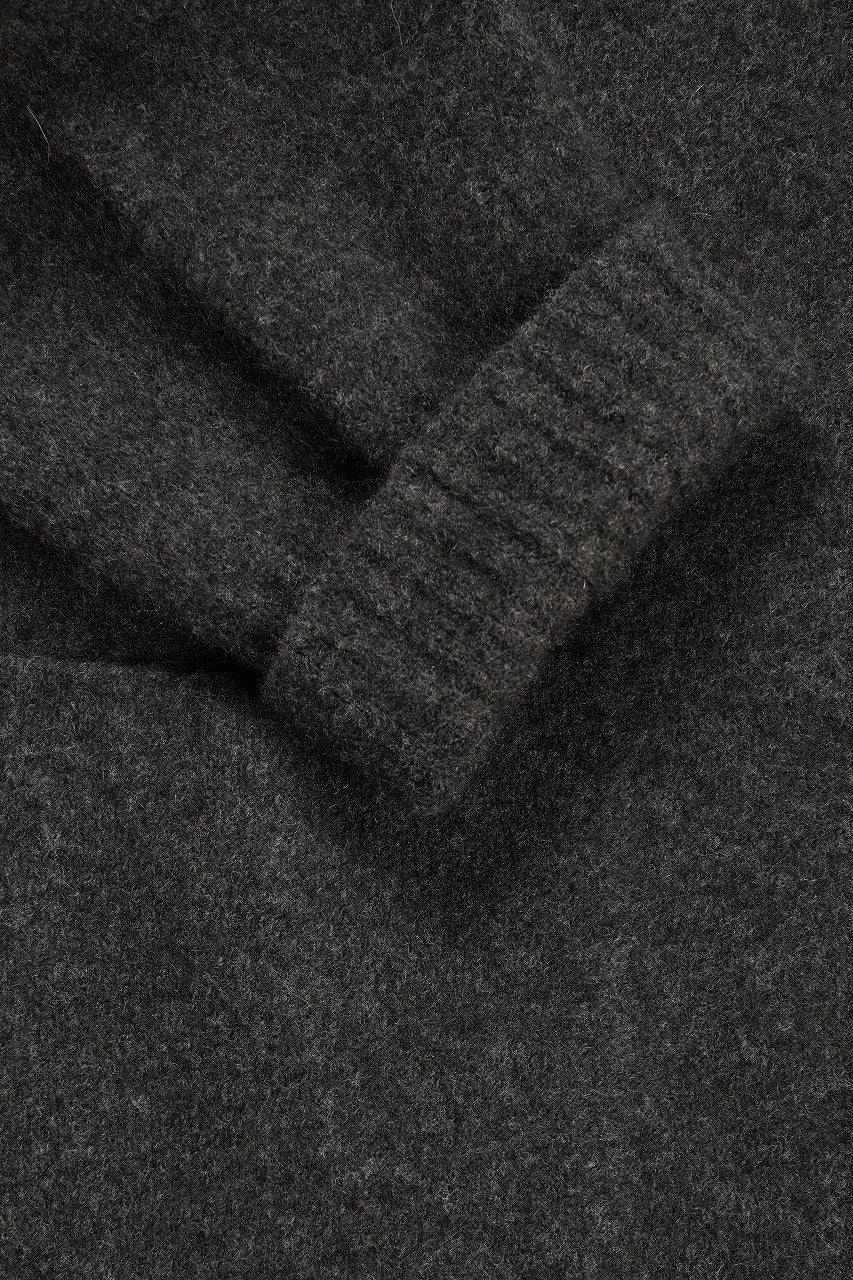 ISABEL BENENATO Yak Long Cardigan (GRAPHITE)