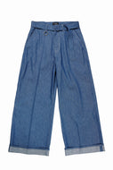 TARO HORIUCHI / th products Belted Wide Pants / 6oz Denim (light indigo)