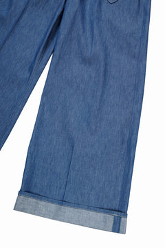 画像をギャラリービューアに読み込む, TARO HORIUCHI / th products Belted Wide Pants / 6oz Denim (light indigo)