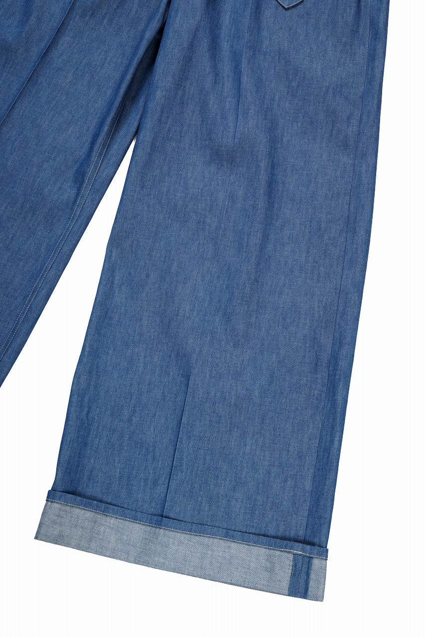 画像をギャラリービューアに読み込む, TARO HORIUCHI / th products Belted Wide Pants / 6oz Denim (light indigo)