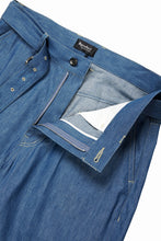 画像をギャラリービューアに読み込む, TARO HORIUCHI / th products Belted Wide Pants / 6oz Denim (light indigo)