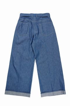 画像をギャラリービューアに読み込む, TARO HORIUCHI / th products Belted Wide Pants / 6oz Denim (light indigo)