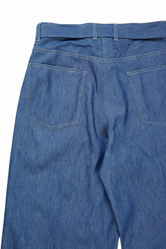画像をギャラリービューアに読み込む, TARO HORIUCHI / th products Belted Wide Pants / 6oz Denim (light indigo)