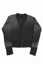 Load image into Gallery viewer, ISABEL BENENATO Yak Cardigan with Shaded Jacquard in Two Colours (GRAPHITE)