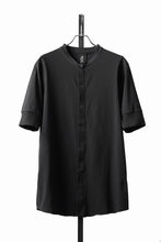 画像をギャラリービューアに読み込む, thom/krom STAND UP COLLAR T-SHIRT / STRETCH COTTON JERSEY (BLACK)