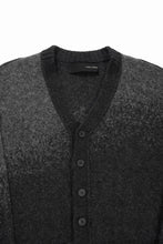 Load image into Gallery viewer, ISABEL BENENATO Yak Cardigan with Shaded Jacquard in Two Colours (GRAPHITE)