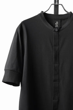 画像をギャラリービューアに読み込む, thom/krom STAND UP COLLAR T-SHIRT / STRETCH COTTON JERSEY (BLACK)
