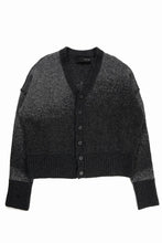 Load image into Gallery viewer, ISABEL BENENATO Yak Cardigan with Shaded Jacquard in Two Colours (GRAPHITE)