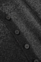 Load image into Gallery viewer, ISABEL BENENATO Yak Cardigan with Shaded Jacquard in Two Colours (GRAPHITE)