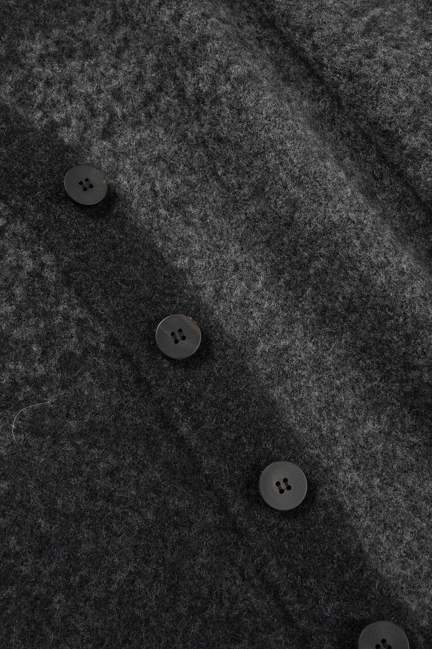 Load image into Gallery viewer, ISABEL BENENATO Yak Cardigan with Shaded Jacquard in Two Colours (GRAPHITE)