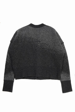 Load image into Gallery viewer, ISABEL BENENATO Yak Cardigan with Shaded Jacquard in Two Colours (GRAPHITE)